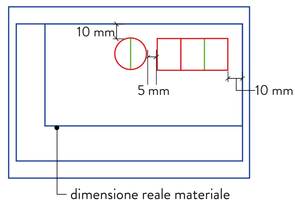 taglio laser pezzi distanza