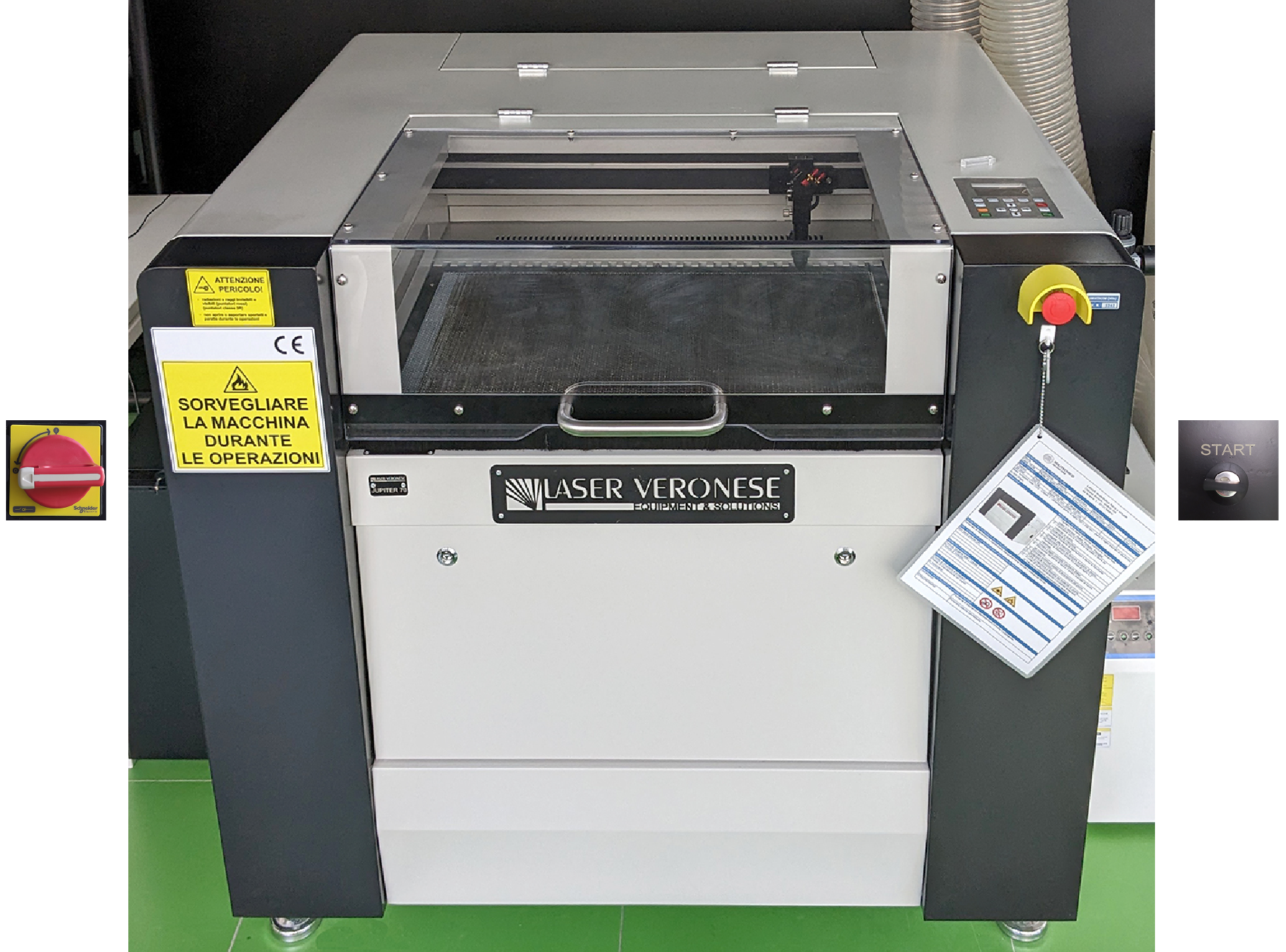 taglio laser accensione